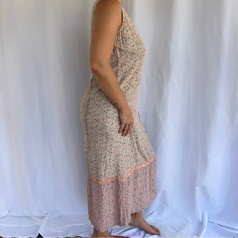 April Cornell taupe thyme dress floral medium NWT - Picture 16 of 16